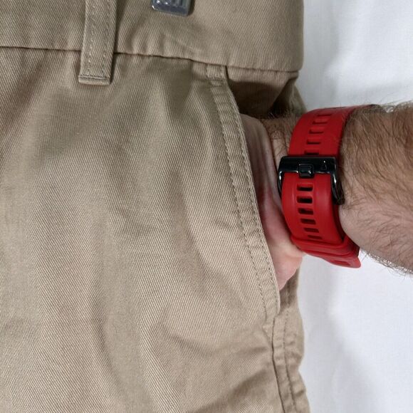 Vertex Cargo Shorts Men's 36 Khaki Brown Hiking Athletic Button Zip Poly Blend - Picture 4 of 8